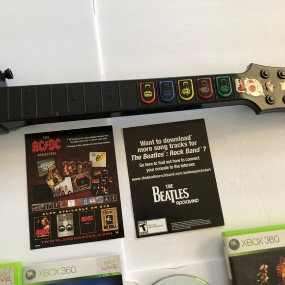 Xbox 360 Guitar Hero Gibson Les Paul Guitar Controller Bundle 6 Games RockBand, - Picture 6 of 9